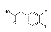 2-(3-fluoro-4-iodophenyl)propanoic acid Structure