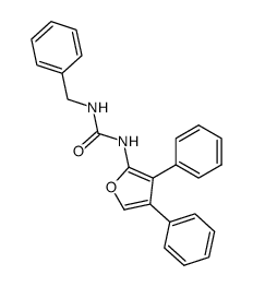 benzyl N-(3,4-diphenyl-2-furoyl)carbamoylamine结构式