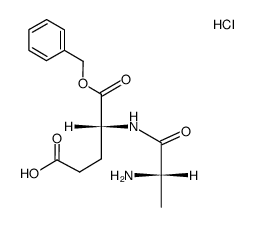 L-alanyl-O1-benzyl-D-glutamic acid hydrochloride Structure