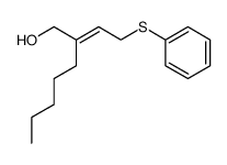 (E)-2-(2-(phenylthio)ethylidene)heptan-1-ol结构式