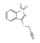 2-((1,1-DIOXIDOBENZO[D]ISOTHIAZOL-3-YL)THIO)ACETONITRILE Structure