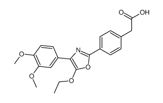2-[4-[4-(3,4-dimethoxyphenyl)-5-ethoxy-1,3-oxazol-2-yl]phenyl]acetic acid Structure