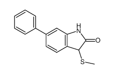 1,3-dihydro-3-(methylthio)-6-phenyl-2H-indol-2-one Structure