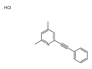 2,4-dimethyl-6-(2-phenylethynyl)pyridine,hydrochloride Structure