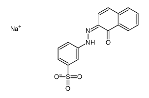 sodium 3-[(1-hydroxy-2-naphthyl)azo]benzenesulphonate structure