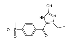 4-ethyl-5-(4-methylsulfonylbenzoyl)-1,3-dihydroimidazol-2-one结构式