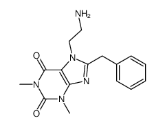 7-(2-aminoethyl)-8-benzyl-1,3-dimethylpurine-2,6-dione结构式