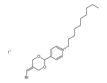 4-[5-(bromomethylidene)-1,3-dioxan-2-yl]-1-decylpyridin-1-ium,iodide Structure