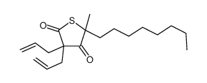 5-methyl-5-octyl-3,3-bis(prop-2-enyl)thiolane-2,4-dione结构式