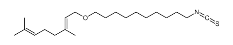 1-(3,7-dimethylocta-2,6-dienoxy)-10-isothiocyanatodecane结构式