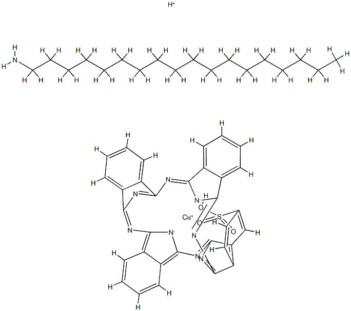 hydrogen [29H,31H-phthalocyanine-2-sulphonato(3-)-N29,N30,N31,N32]cuprate(1-), compound with octadecylamine (1:1)结构式