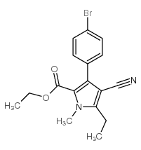 ETHYL 3-(4-BROMOPHENYL)-4-CYANO-5-ETHYL-1-METHYL-1H-PYRROLE-2-CARBOXYLATE picture