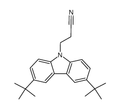 3-(3,6-di-tert-butyl-carbazol-9-yl)-propionitrile结构式