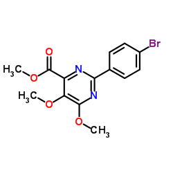 Methyl 2-(4-bromophenyl)-5,6-dimethoxy-4-pyrimidinecarboxylate Structure