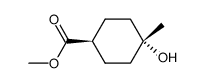 4t-hydroxy-4c-methyl-cyclohexane-r-carboxylic acid methyl ester Structure