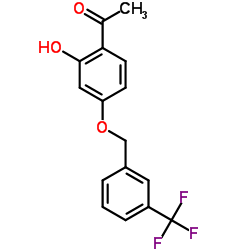 1-(2-Hydroxy-4-{[3-(trifluoromethyl)benzyl]oxy}phenyl)ethanone结构式