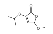 3-Isopropylthio-5-methoxyfuran-2(5H)-one结构式