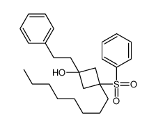 3-(benzenesulfonyl)-3-octyl-1-(2-phenylethyl)cyclobutan-1-ol Structure