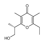 2-ethyl-6-(1-hydroxypropan-2-yl)-3,5-dimethyl-4H-pyran-4-one结构式