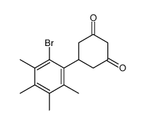5-(2-bromo-3,4,5,6-tetramethylphenyl)cyclohexane-1,3-dione Structure