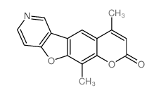 6,10-dimethyl-8H-pyrano<3',2':5,6>benzofuro<3,2-c>pyridin-8-one结构式