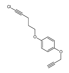 1-(5-chloropent-4-ynoxy)-4-prop-2-ynoxybenzene结构式