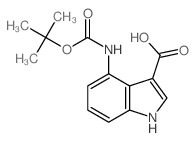 4-(Boc-amino)indole-3-carboxylic acid结构式