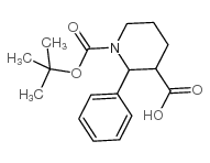2-苯基哌啶-1,3-二羧酸-1-叔丁酯结构式