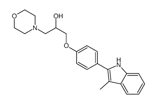 1-[4-(3-methyl-1H-indol-2-yl)phenoxy]-3-morpholin-4-ylpropan-2-ol结构式