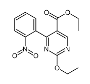 (6-ethoxy-5-ethyl-6-nitrocyclohexa-2,4-dien-1-yl) pyrimidine-5-carboxylate结构式