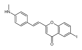 6-iodo-2-[2-[4-(methylamino)phenyl]ethenyl]chromen-4-one Structure