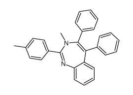 3-methyl-2-(4-methylphenyl)-4,5-diphenyl-1,3-benzodiazepine Structure