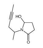 1-hex-4-yn-2-yl-5-hydroxypyrrolidin-2-one结构式