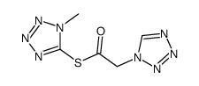 S-(1-methyltetrazol-5-yl) 2-(tetrazol-1-yl)ethanethioate结构式