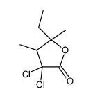 3,3-dichloro-5-ethyl-4,5-dimethyloxolan-2-one结构式