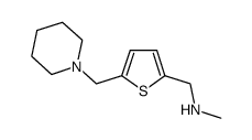 Methyl-(5-piperidin-1-ylmethyl-thiophen-2-ylmethyl)-amine结构式