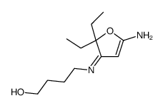 4-[(5-amino-2,2-diethylfuran-3-ylidene)amino]butan-1-ol Structure