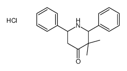 3,3-dimethyl-2,6-diphenylpiperidin-4-one,hydrochloride Structure