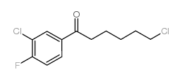 6-CHLORO-1-(3-CHLORO-4-FLUOROPHENYL)-1-OXOHEXANE结构式