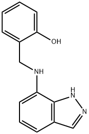 Phenol, 2-[(1H-indazol-7-ylamino)methyl]- structure