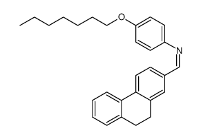 [1-(9,10-Dihydro-phenanthren-2-yl)-meth-(Z)-ylidene]-(4-heptyloxy-phenyl)-amine结构式