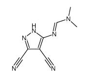 3,4-Dicyano-5-dimethylaminomethyleneaminopyrazole结构式