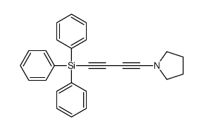 triphenyl(4-pyrrolidin-1-ylbuta-1,3-diynyl)silane Structure