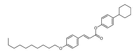 (4-cyclohexylphenyl) 3-(4-decoxyphenyl)prop-2-enoate结构式