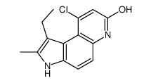 9-chloro-1-ethyl-2-methyl-3,6-dihydropyrrolo[3,2-f]quinolin-7-one结构式