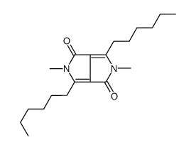 1,4-dihexyl-2,5-dimethylpyrrolo[3,4-c]pyrrole-3,6-dione结构式