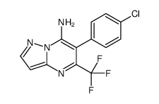 6-(4-chlorophenyl)-5-(trifluoromethyl)pyrazolo[1,5-a]pyrimidin-7-amine结构式