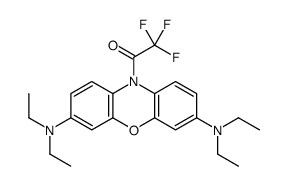 1-[3,7-bis(diethylamino)phenoxazin-10-yl]-2,2,2-trifluoroethanone结构式