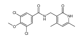 Benzamide, 3,5-dichloro-N-[(1,2-dihydro-4,6-dimethyl-2-oxo-3-pyridinyl)methyl]-4-methoxy结构式