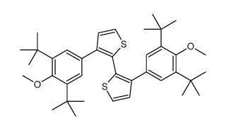 3-(3,5-ditert-butyl-4-methoxyphenyl)-2-[3-(3,5-ditert-butyl-4-methoxyphenyl)thiophen-2-yl]thiophene结构式